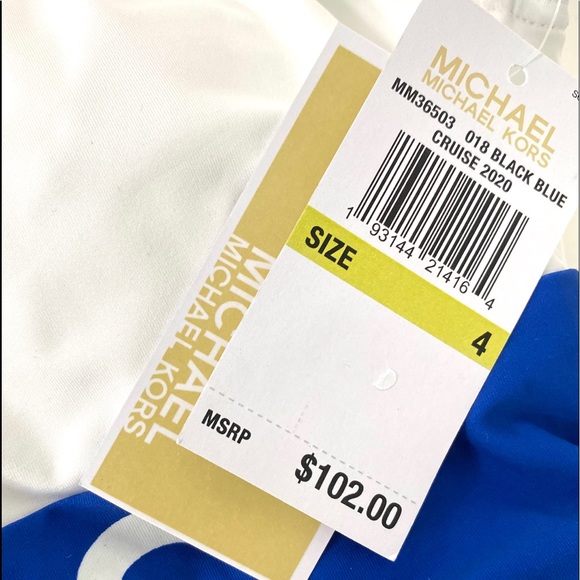 Michael Kors Cruise 2020 Scoop-Back Swimsuit Blue - Picture 6 of 10